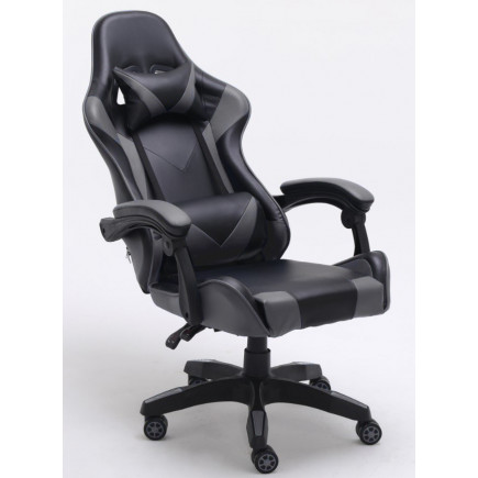 Fotel obrotowy gamingowy krzesło remus szary