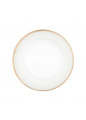 Talerz deserowy porcelanowy MariaPaula Moderna Gold biały ze złotym zdobieniem 20,5 cm