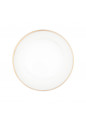 Talerz deserowy porcelanowy MariaPaula Moderna Gold biały ze złotym zdobieniem 20,5 cm