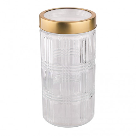 Słoik pojemnik szklany na produkty sypkie kratka 1,7 l