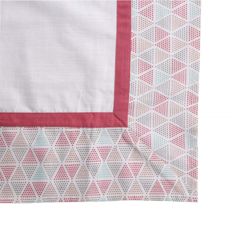 Obrus biały 80x80 cm z obszyciem w trójkąty n/n bz, EAN: 5902689871542
