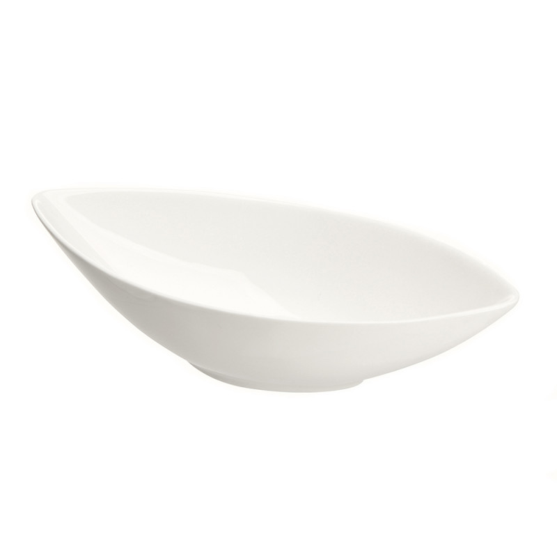 Półmisek salaterka porcelanowa Regular łódka kremowa 24 cm