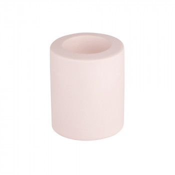 Świecznik ceramiczny pudrowy róż 6,5x6,5x8 cm EAN: 5904252325056