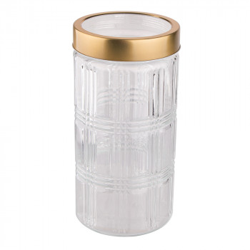 Słoik pojemnik szklany na produkty sypkie kratka 1,2 l