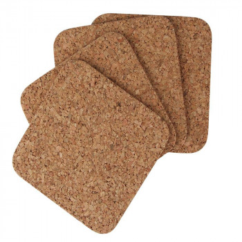 KPL. 4 PODKŁADEK KWADRATOWYCH 20X20CM KOREK NATURALNY