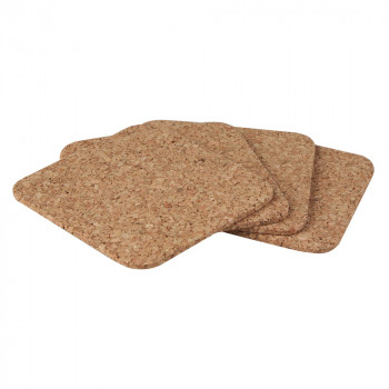 KPL. 4 PODKŁADEK KWADRATOWYCH 20X20CM KOREK NATURALNY