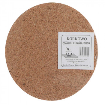 PODKŁADKA POD GARNEK ŚR.24,5CM GR.7MM KOREK NATURALNY
