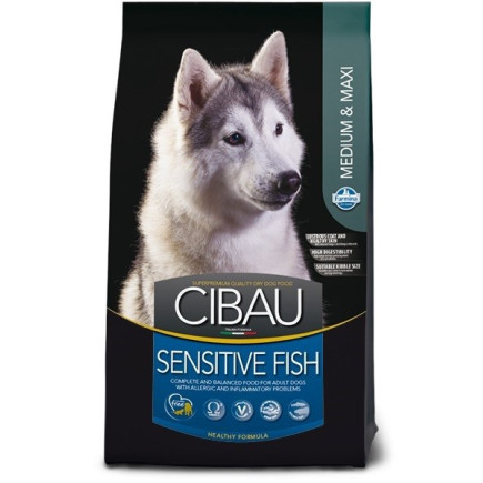 Farmina cibau sensitive fish medium/maxi - sucha karma dla psa - 12kg + 2kg gratis