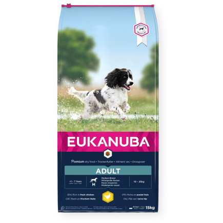 Karma eukanuba adult medium breeds chicken (15 kg )