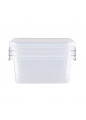 Antibacterial pojemniki do żywności kwadratowe 0,6l 3szt - 5902541301910