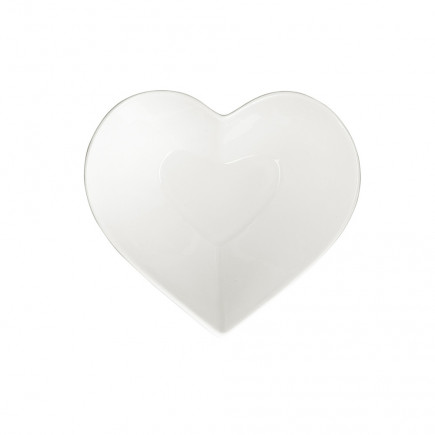 Miska salaterka porcelanowa Regular serce kremowa 16,5 cm