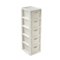 Regał rattanowy 5 szuflad biały 24,1x29,6x80cm EAN: 5901098172837