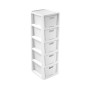 Regał rattanowy 5 szuflad biały 24,1x29,6x80cm EAN: 5901098172837