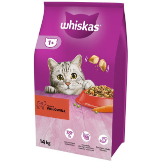 Whiskas wołowina 14kg - sucha karma dla kota