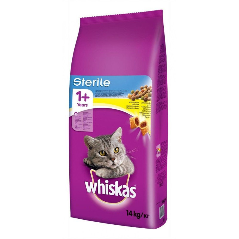 Sucha karma dla kota Whiskas sterile 14kg