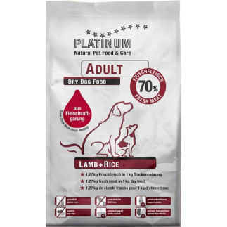 Platinum adult lamb+rice 5kg, karma półwilgotna dla psów