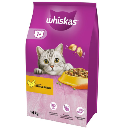 Whiskas kurczak 14kg - sucha karma dla kota