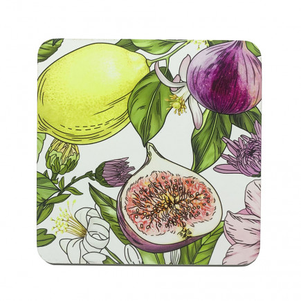 LEMON ZESTAW 4 PODSTAWEK 10X10 CM COLOR BOX