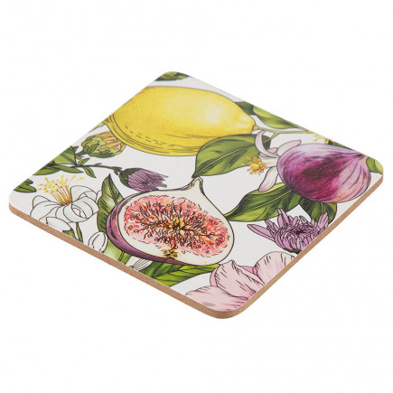Lemon zestaw 4 podstawek 10x10 cm w kolorowym pudełku EAN: 5904252326268