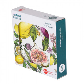 LEMON ZESTAW 4 PODSTAWEK 10X10 CM COLOR BOX