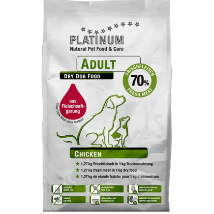 Platinum adult chicken 5kg, karma półwilgotna dla psów