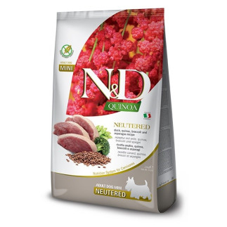 Farmina n&d quinoa dog duck, broccoli & asparagus  neutered  adult mini dla psów kastrowanych 2,5kg