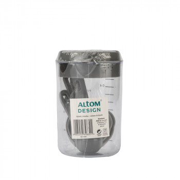 KUBEK Z MIARKĄ + ZESTAW 6 MIAREK (ALTOMDESIGN)