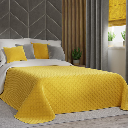 Velvi Narzuta Dekoracyjna 170x210 cm Żółta EAN: 5907693241619