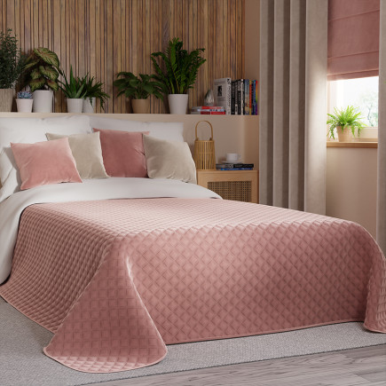 Velvi Narzuta Dekoracyjna 170x210cm Ciemny Pudrowy Róż EAN 5907693241657