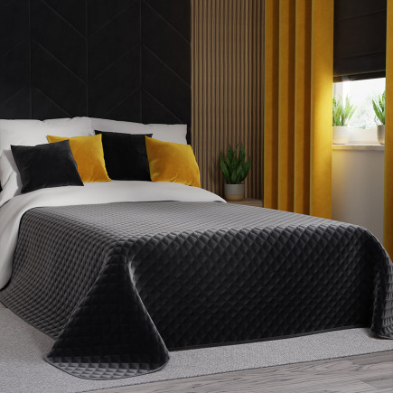 Velvi narzuta dekoracyjna 170x210 cm czarna EAN: 5907693241770