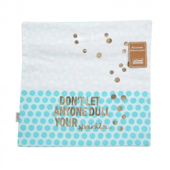 Poszewka dekoracyjna Ibiza złote napisy 40x40 cm n/n bz EAN: 5902689822131