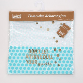 POSZEWKA DEKORACYJNA 40X40X CM ZŁOTE NAPISY DEK. I IBIZA N/N BZ