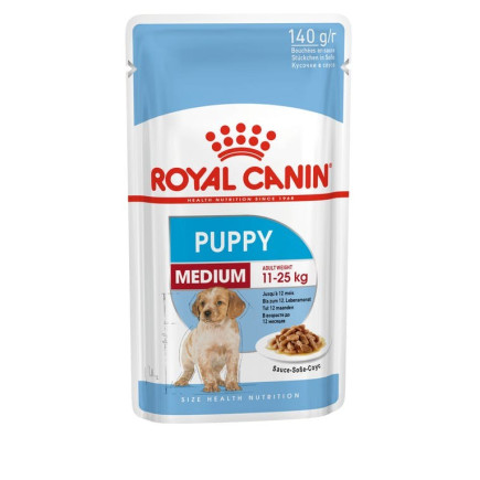 Royal canin shn medium puppy w sosie - mokra karma dla szczeniąt - 10x140g