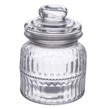 Słoik pojemnik szklany na produkty sypkie Relief 650 ml
