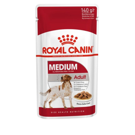 Royal canin shn medium adult w sosie - mokra karma dla psa dorosłego - 10x140g