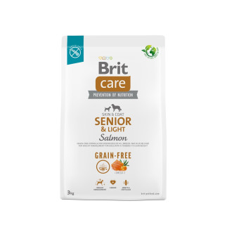 Brit care dog grain-free senior&light salmon 3kg