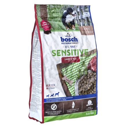 Bosch sensitive lamb & rice - karma dla psów z wrażliwym żołądkiem z jagnięciną i ryżem 3kg