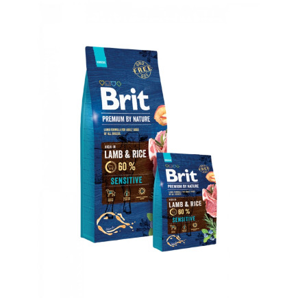 Brit premium by nature sensitive lamb & rice 3kg