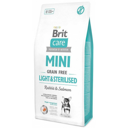 Brit care mini grain free light sterilised - sucha karma dla psa - 2kg