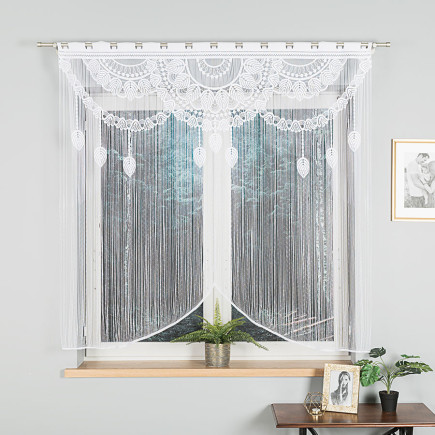 Rani makrama żakardowa gotowa, szerokość 160 x wysokość 160cm, kolor 001 biały