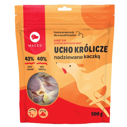 Maced przysmak ucho królicze z kaczką 500g