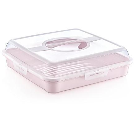 POJEMNIK NA CIASTO PARTY-BUTLER 34,5x34,5x10,5CM NORDIC PINK (10664)