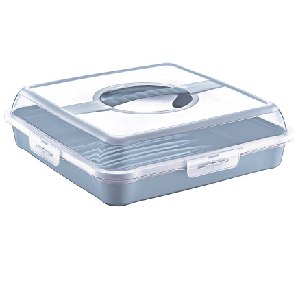 POJEMNIK NA CIASTO PARTY-BUTLER 34,5x34,5x10,5CM NORDIC BLUE (10664)