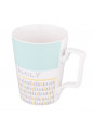 Kubek stożek wysoki NBC 560 ml dekoracja family miętowy n/n bz, EAN: 5907508167424