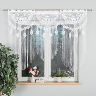 Rani makrama żakardowa gotowa, szerokość 60 x wysokość 140cm, kolor 001 biały