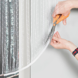 Rani makrama żakardowa gotowa, szerokość 60 x wysokość 120cm, kolor 001 biały