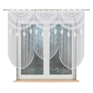 Rani makrama żakardowa gotowa, szerokość 60 x wysokość 120cm, kolor 001 biały