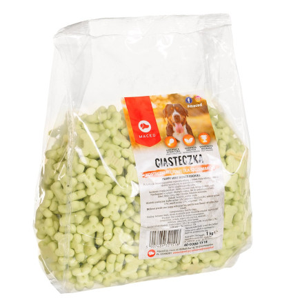 Maced ciastka miętowe kosteczki - przysmak dla psa - 1kg