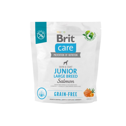 Brit care dog grain-free junior large salmon 1kg