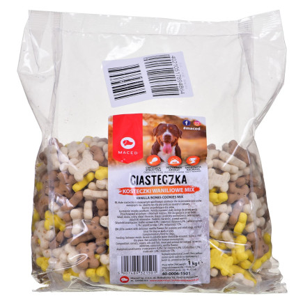 Maced ciastka kostka wanilia mix - przysmak dla psa - 1kg